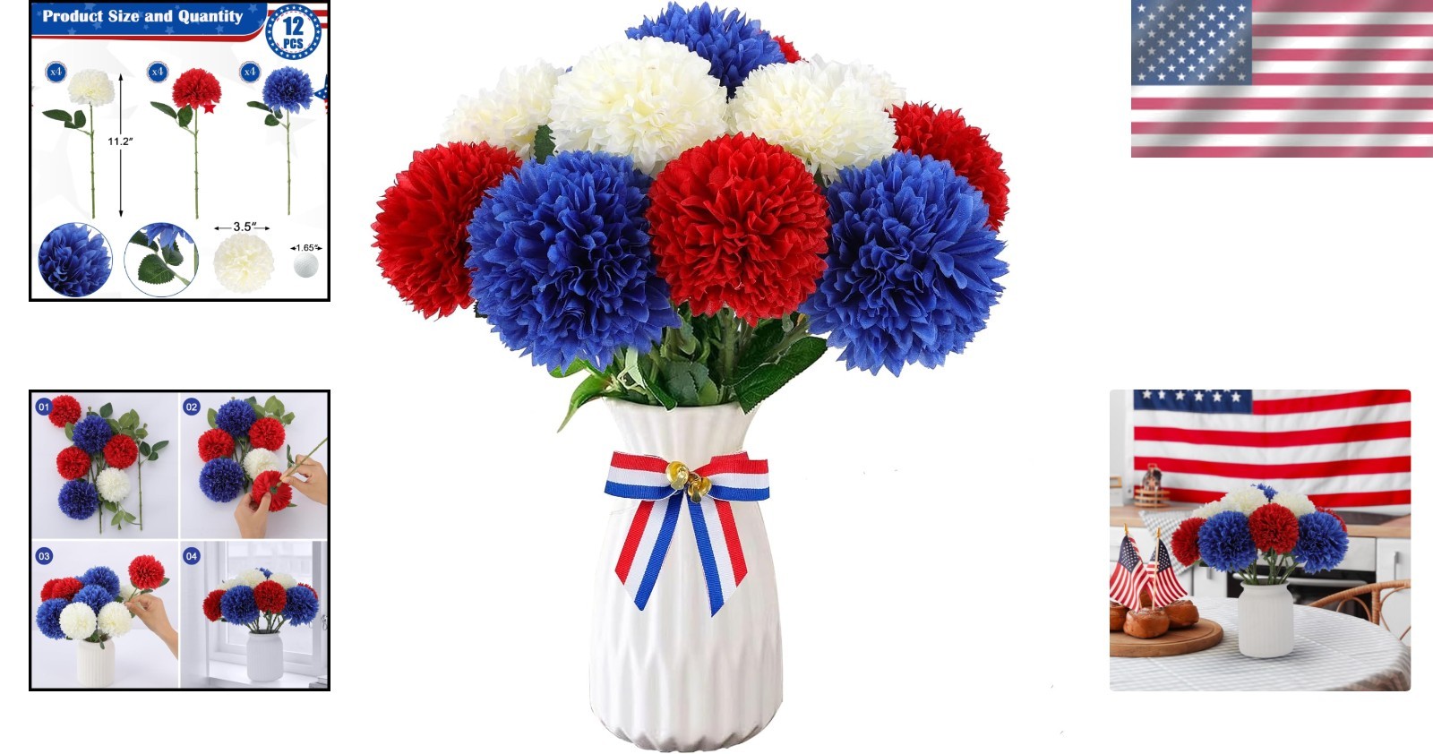 Elegant Artificial Chrysanthemum Flowers: 12 Pcs for Home & Event Decoration