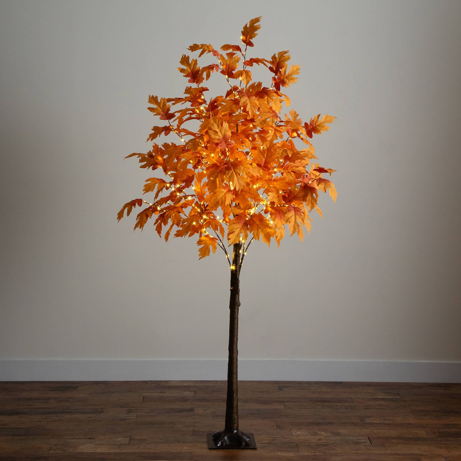 Nearly Natural 7ft Pre-Lit Autumn Maple Artificial FallTree w/450 Warm White LED