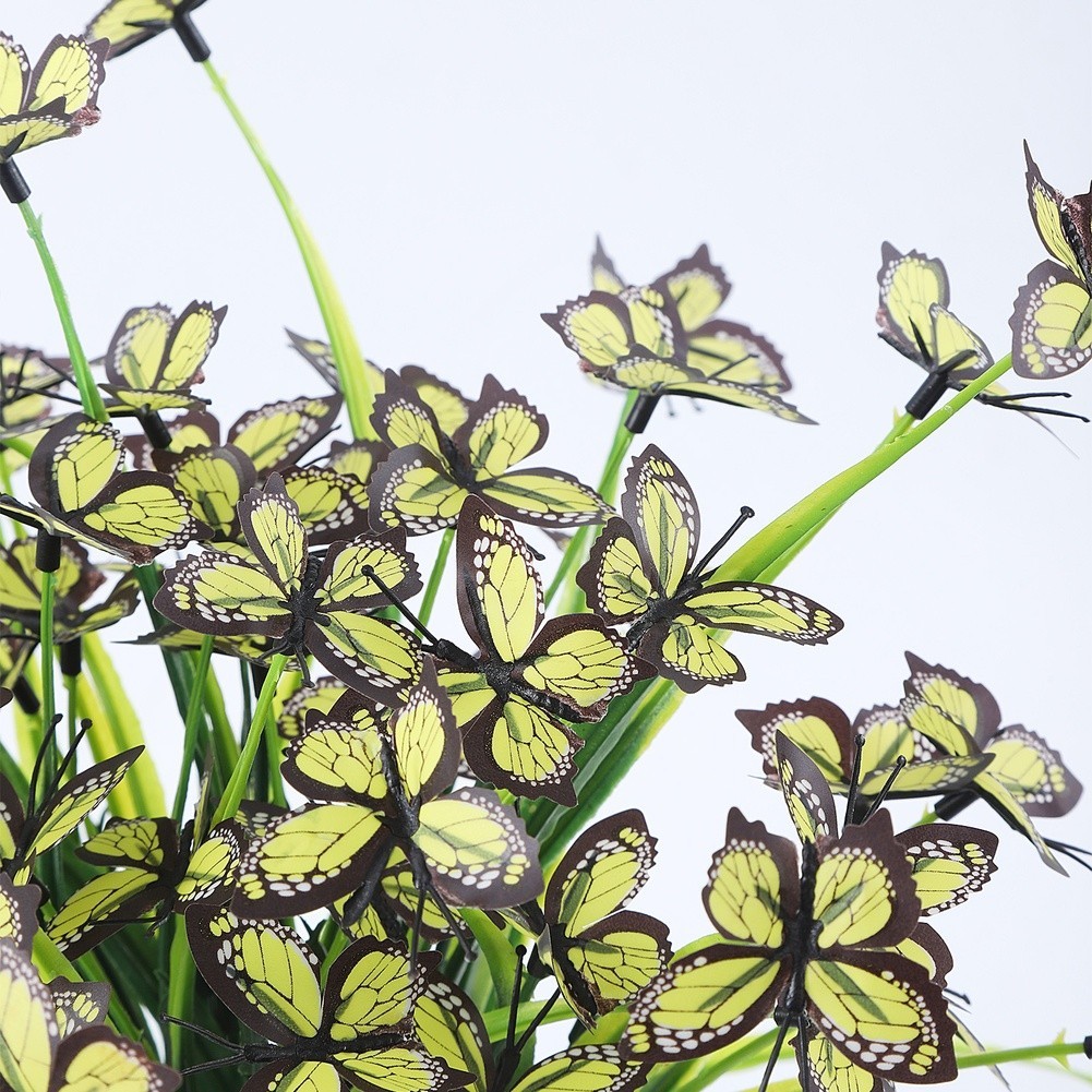 Artificial Plastic Flower with Butterfly Design for Garden Fence For Home Decor