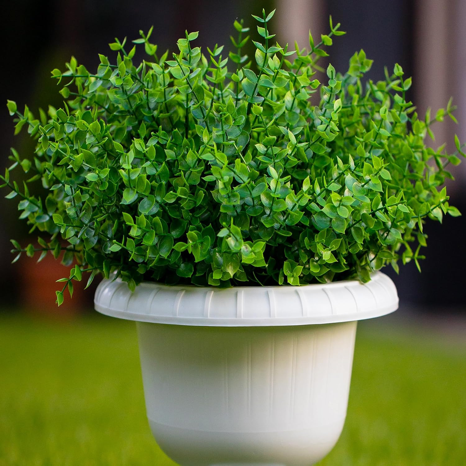 Fake Plants Flowers Outdoor Artificial Shrubs – 16 Bundles UV Resistant No Fade