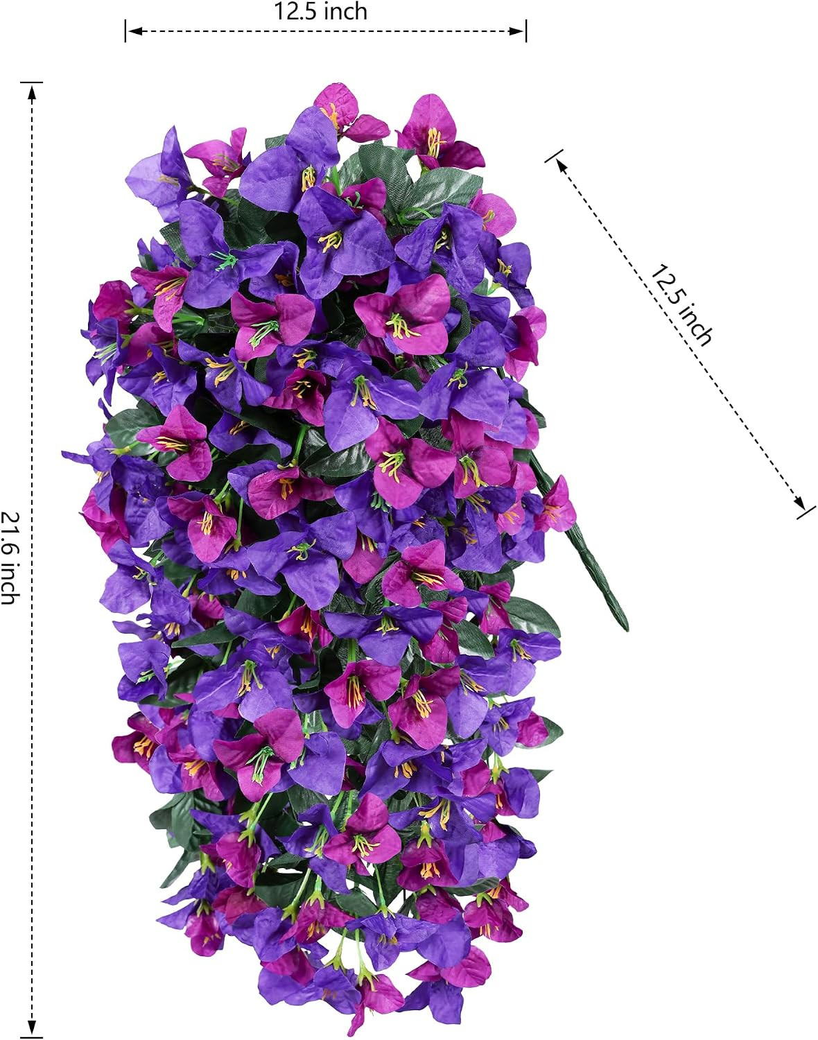 Faux Bougainvillea Artificial Flowers Plants for Outdoors outside Decor, 2Pcs Fa