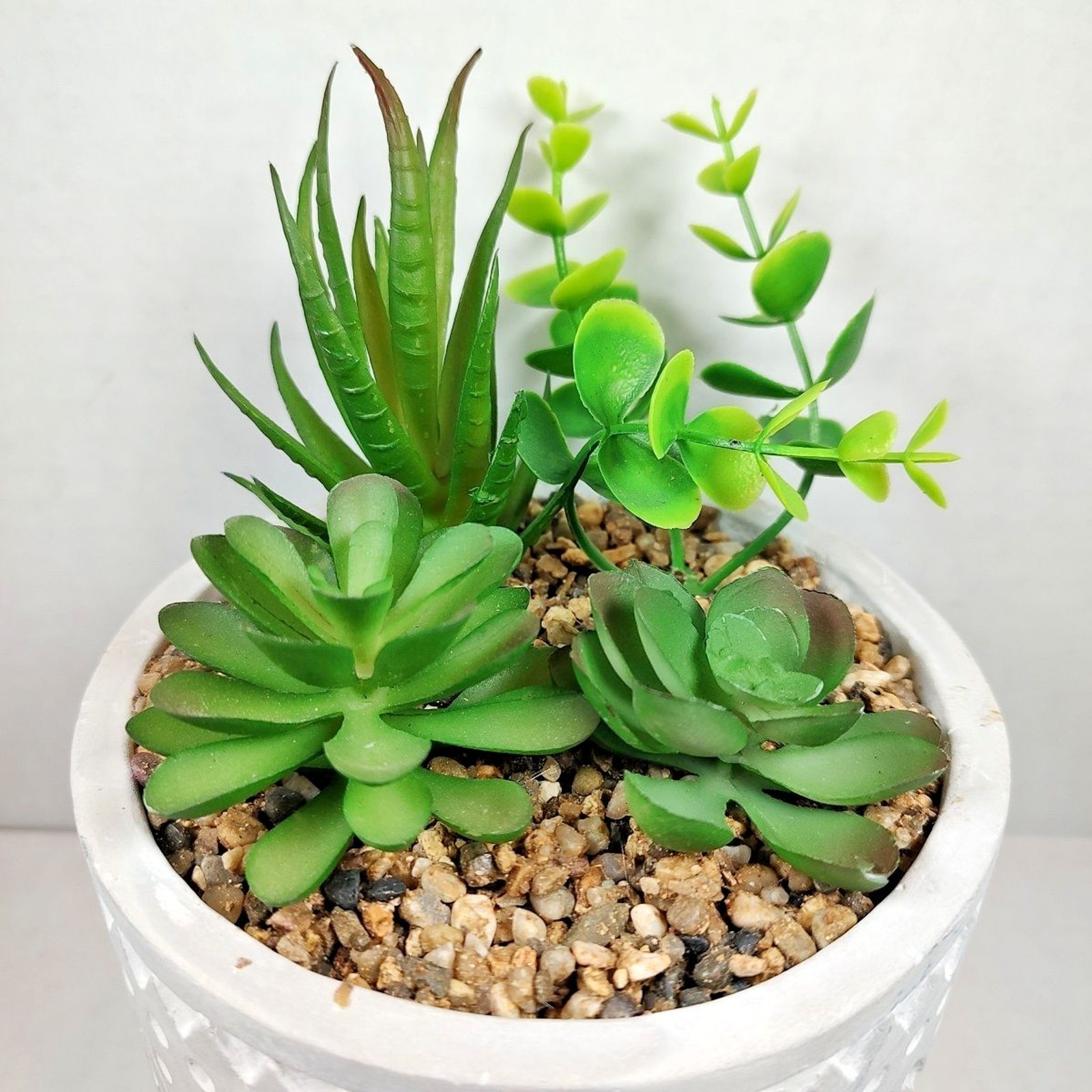 Modern Coastal Artificial Succulent Bouquet Snake & Jade Plant, Echeveria, Sedum