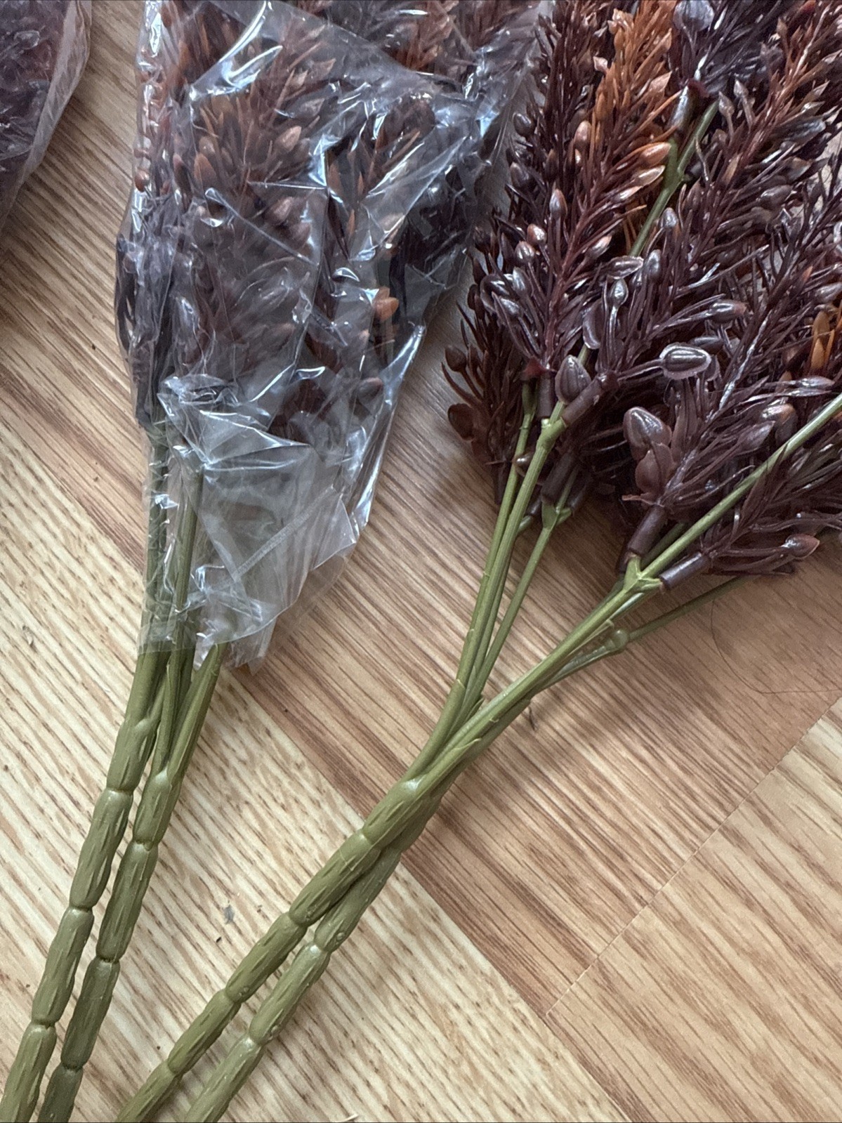 10pc Fall Faux Floral Stems – Orange/Brown Rustic Autumn Decor