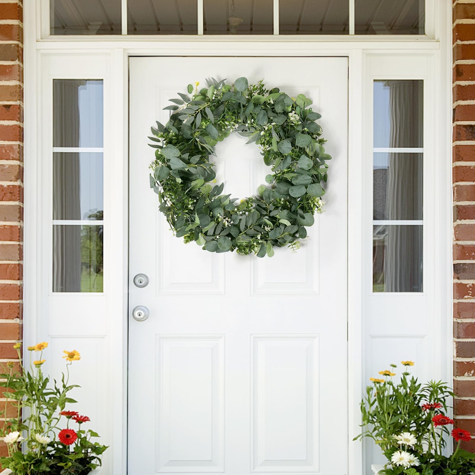 5.9FT Eucalyptus Garland Artificial Vines Fake Greenery Garland with Gypsophi…
