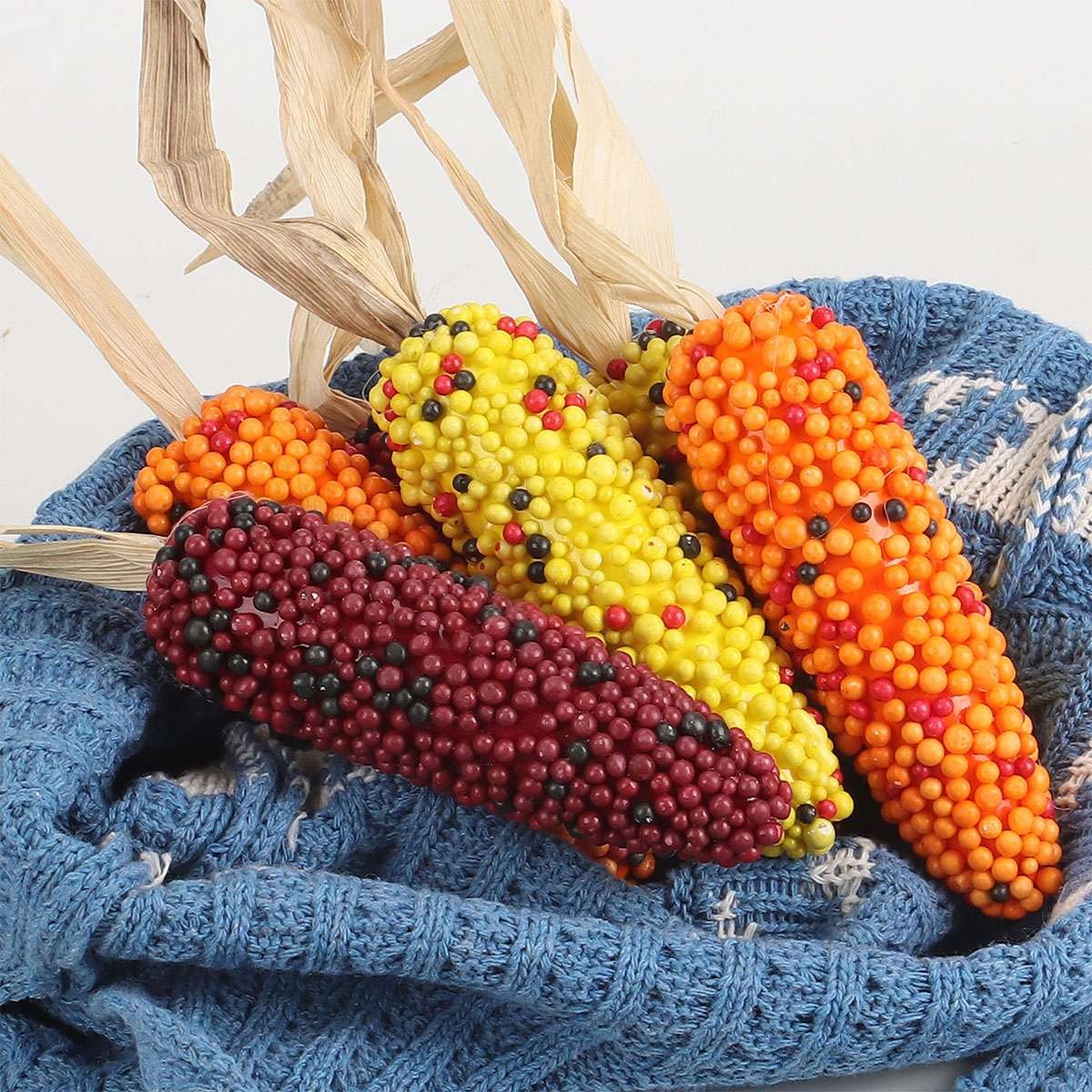 6Pcs Artificial Ornamental Foam Corn Decoration Thanksgiving Fall Home Decor
