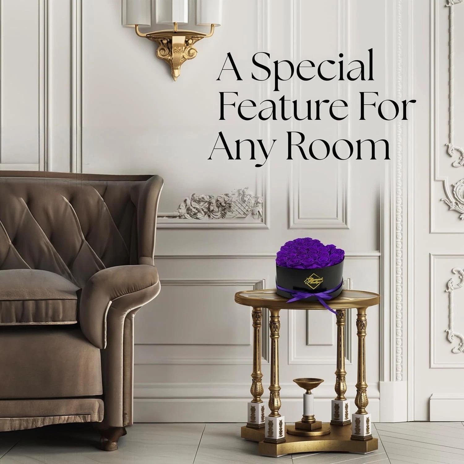 27 Eternal Preserved Roses Gift in Purple Heart Box – Maintenance-Free Splendor