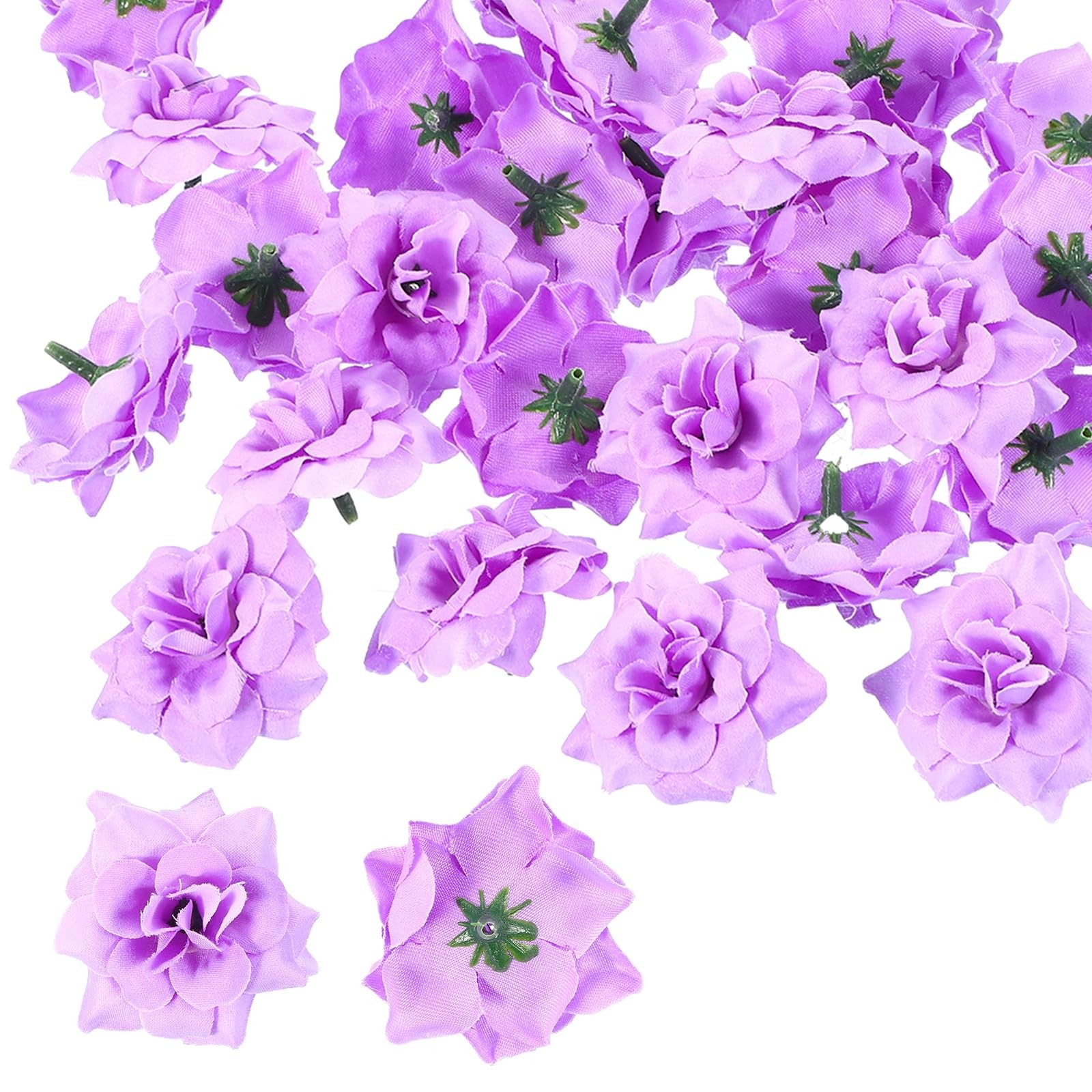 PATIKIL 1.77 Inch Artificial Roses Head, 100 Pcs Fake Flowers Wedding Faux Flowe
