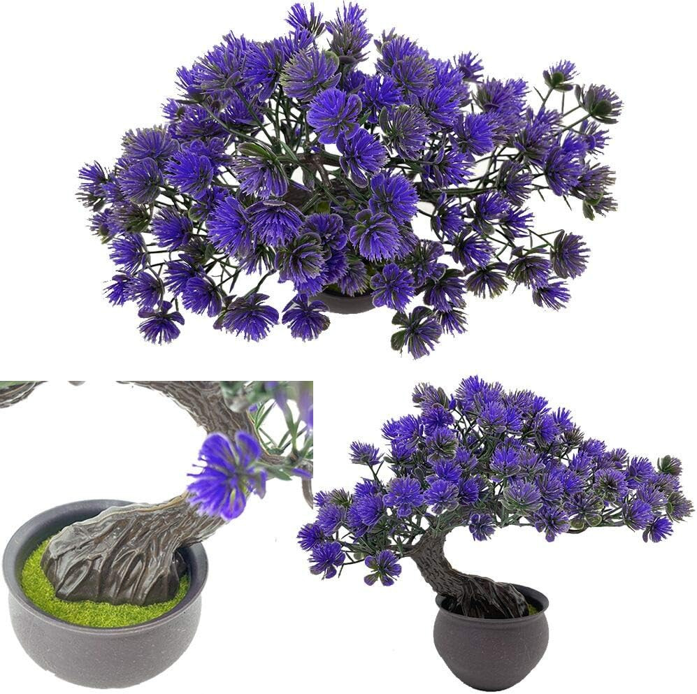 Artificial Plants Fake Bonsai Juniper Tree Potted Faux Japanese Cedar Bonsai Sim
