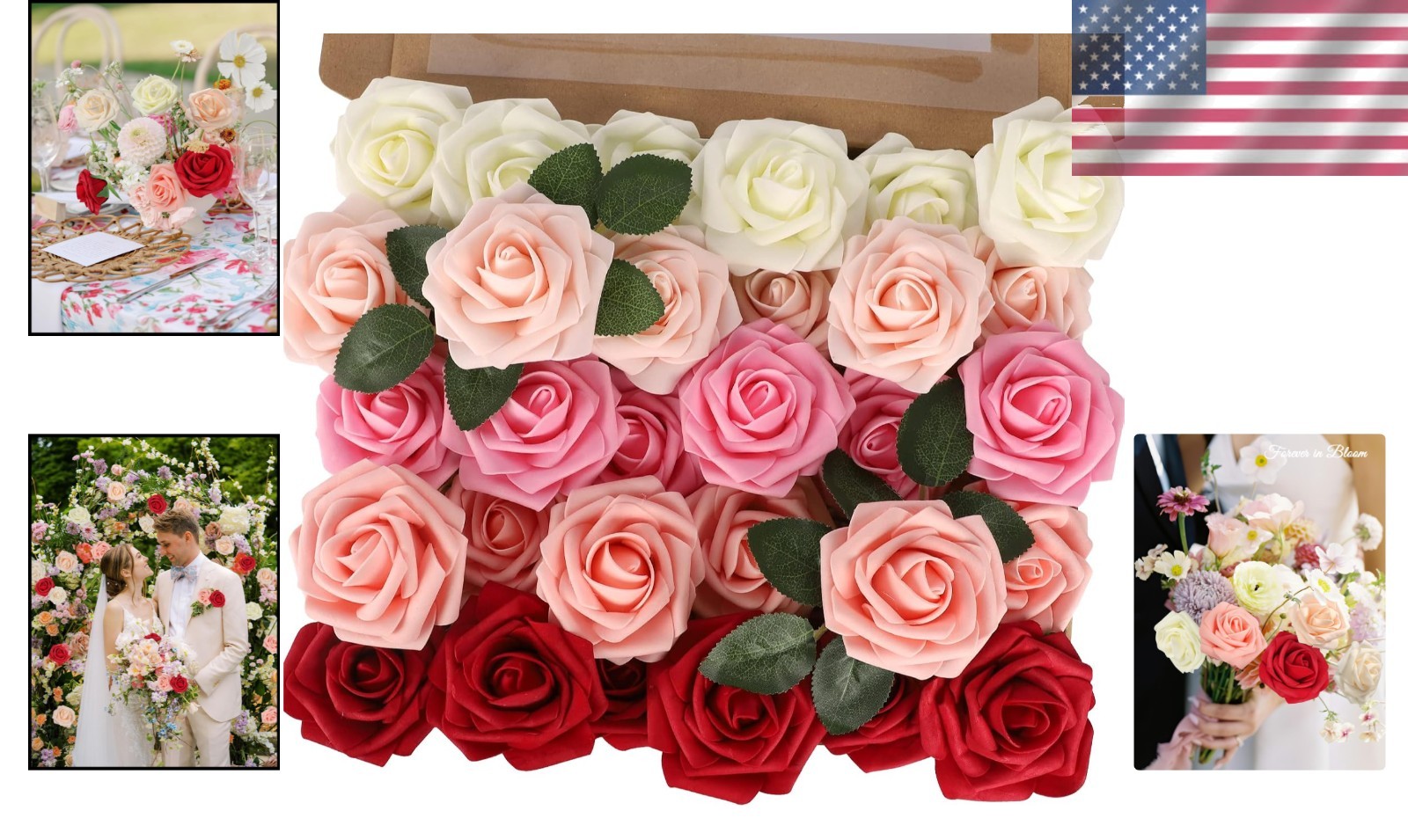 Artificial Roses for DIY Wedding Bouquet
