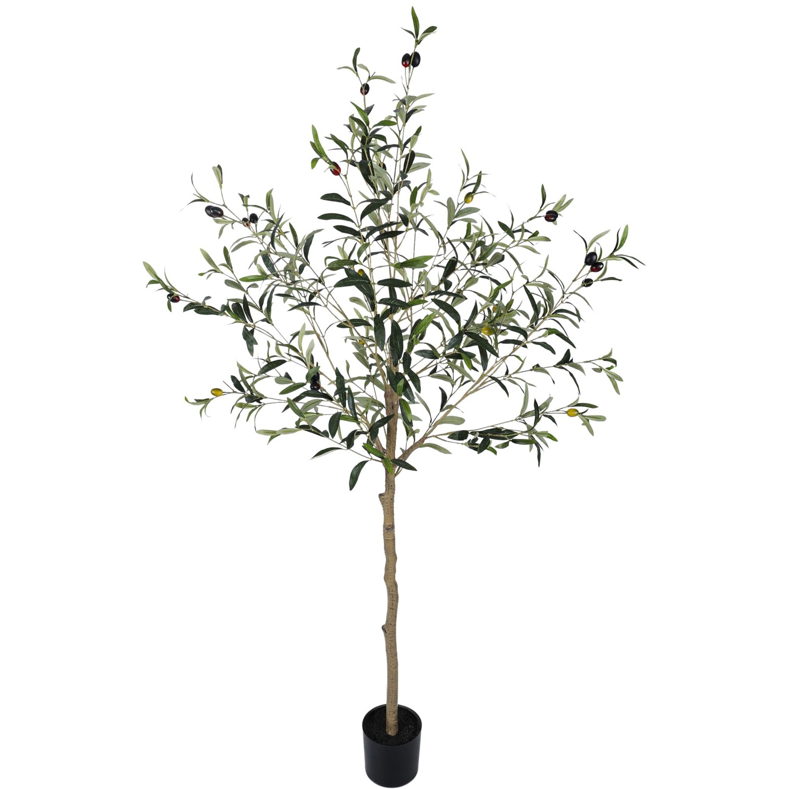 Faux Olive Tree 5FT Artificial Indoor, Fake Olive Tree 61 Tall Large Topiary Art
