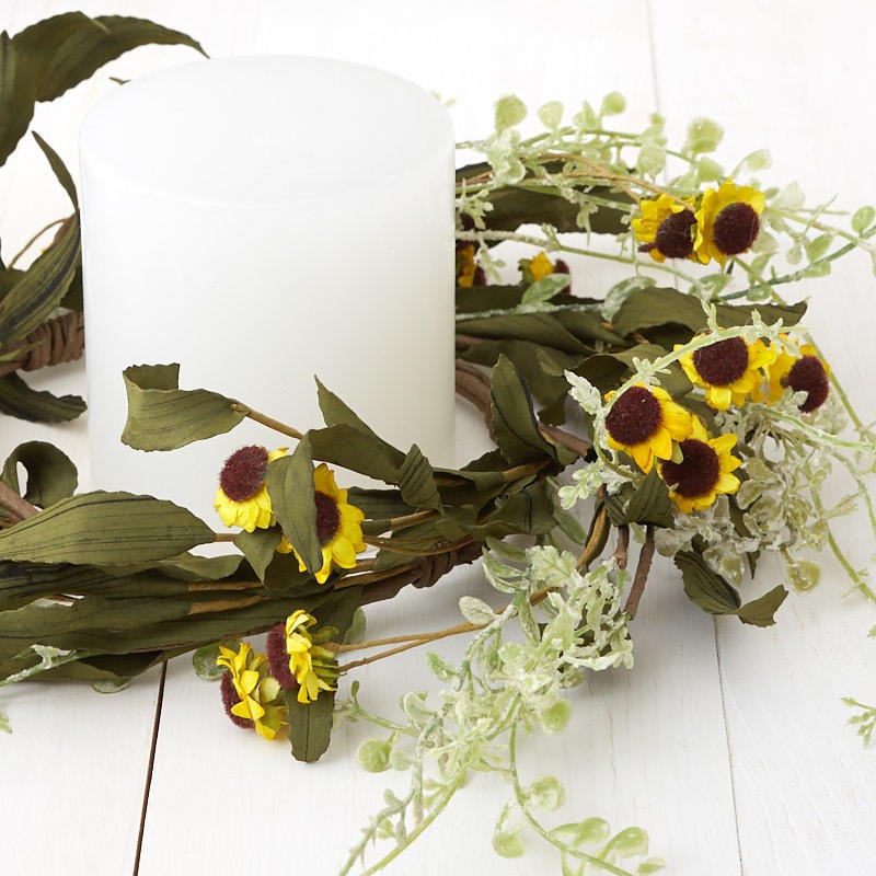 Factory Direct Craft Artificial Sunflower Wreath | 2 Pieces