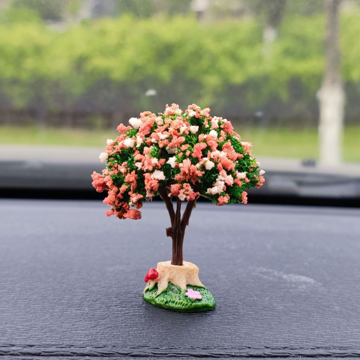 Car Decoration Simulation Flower Tree Accessories, A Variety of Mini Love Tree