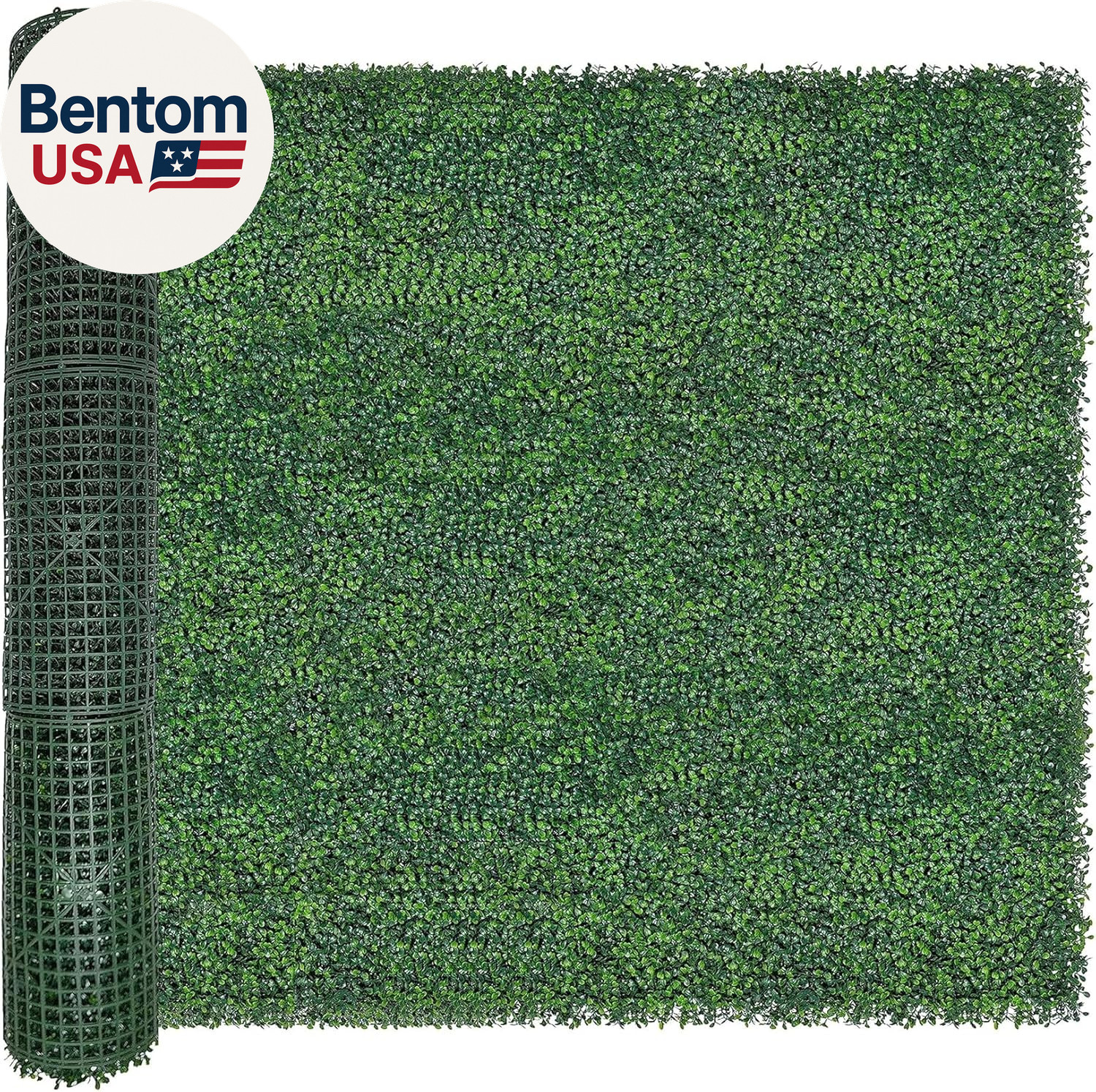 (33Sqft) Artificial Light Green Grass Wall Decor, Hedge Leaf Boxwood Roll Panels