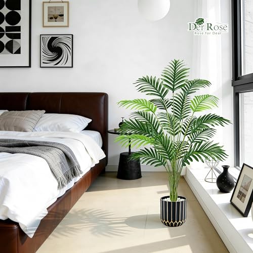 44″ Fake Palm Tree Artificial Tree Faux Plant for Indoor and 44in-Fake Palm