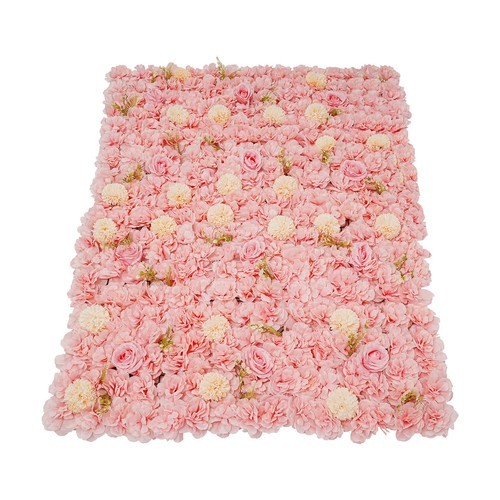 3D Flower Wall Panel-12pcs Artificial Flower Wall Background Silk Rose Mat
