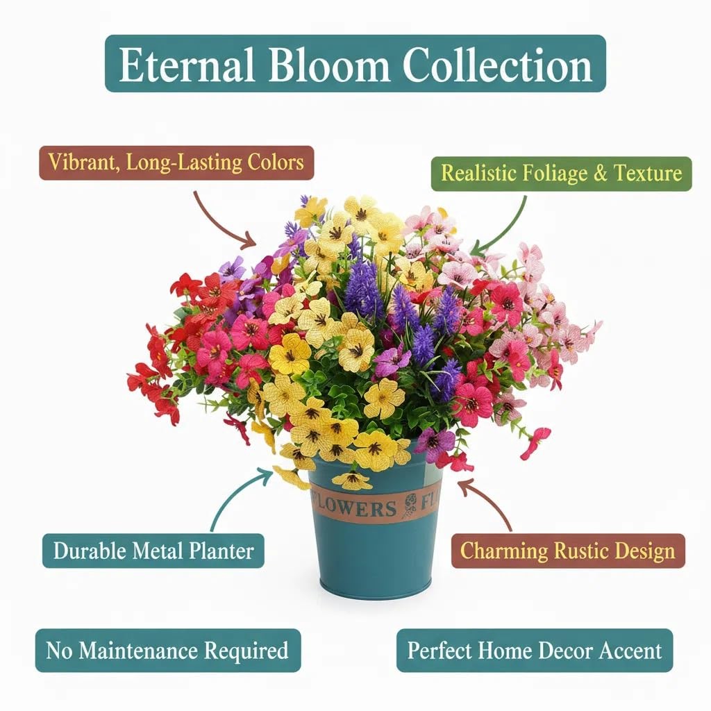 Artificial Flowers for Outdoor/Indoor, Garden, Patio, Front Porch Decor Yard …