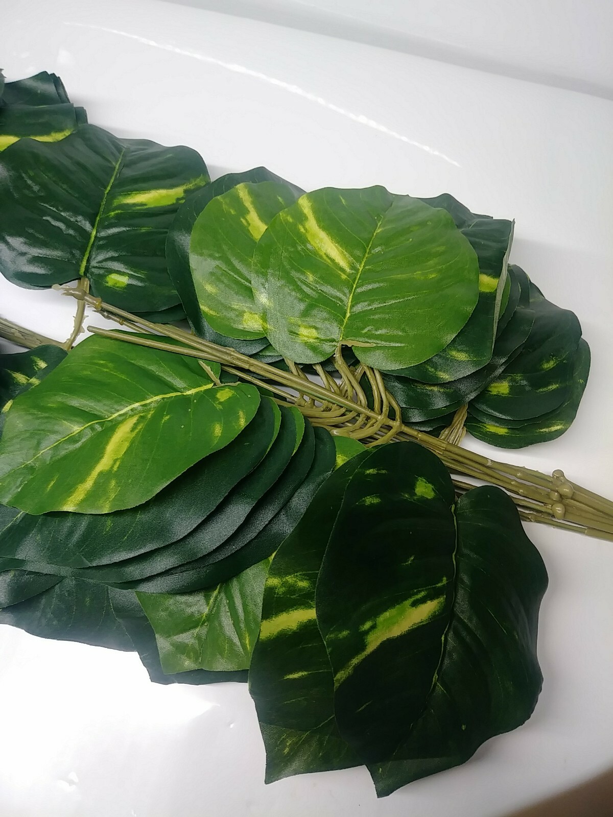 Admired By Nature Artificial Pothos Hanging Bush Plant Leaves for Home Office, …