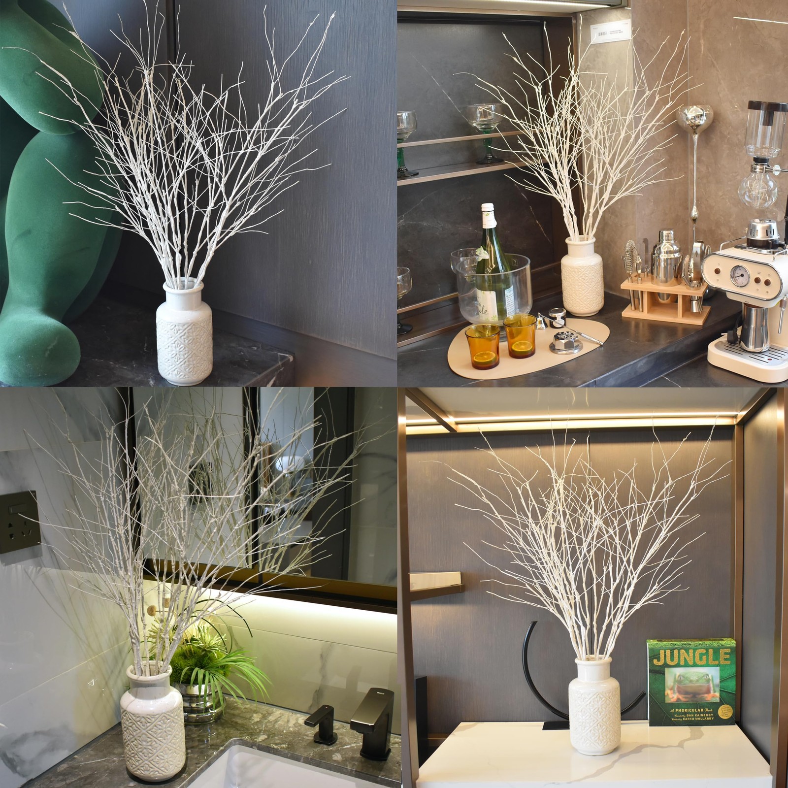 ChopiLine10PCS Lifelike Curly Willow Branches for Tall Vase Fillers Artificia…
