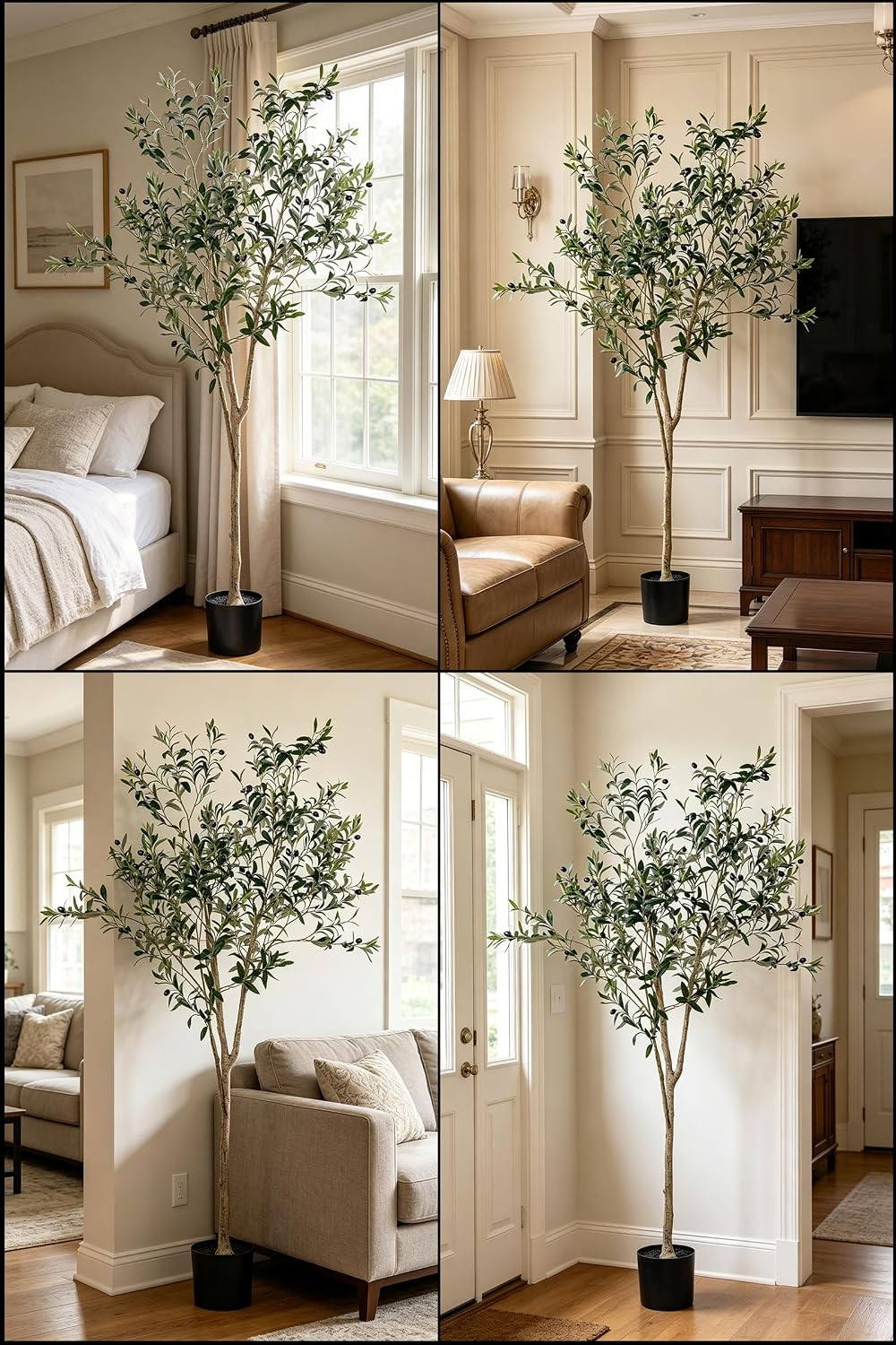 Artificial Olive Tree for Living Room Decor, 6FT Bendable Fake Plants Artificial