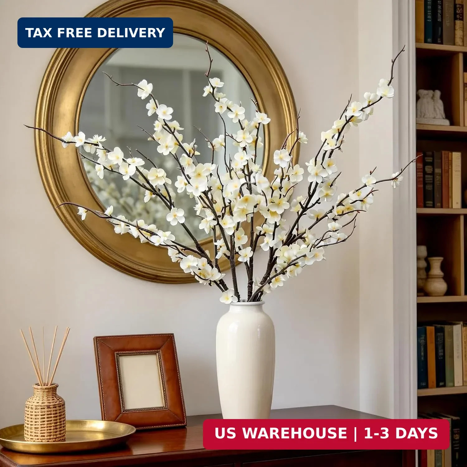4Pcs Cherry Blossom Branches 39 Inch Artificial Cherry Blossom Decor for Spring