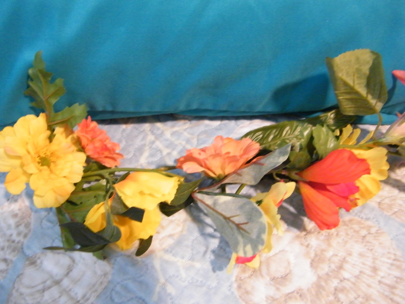 NEW SILK FLOWERS in 60″ GARLAND #4 YELLOW & ORANGE