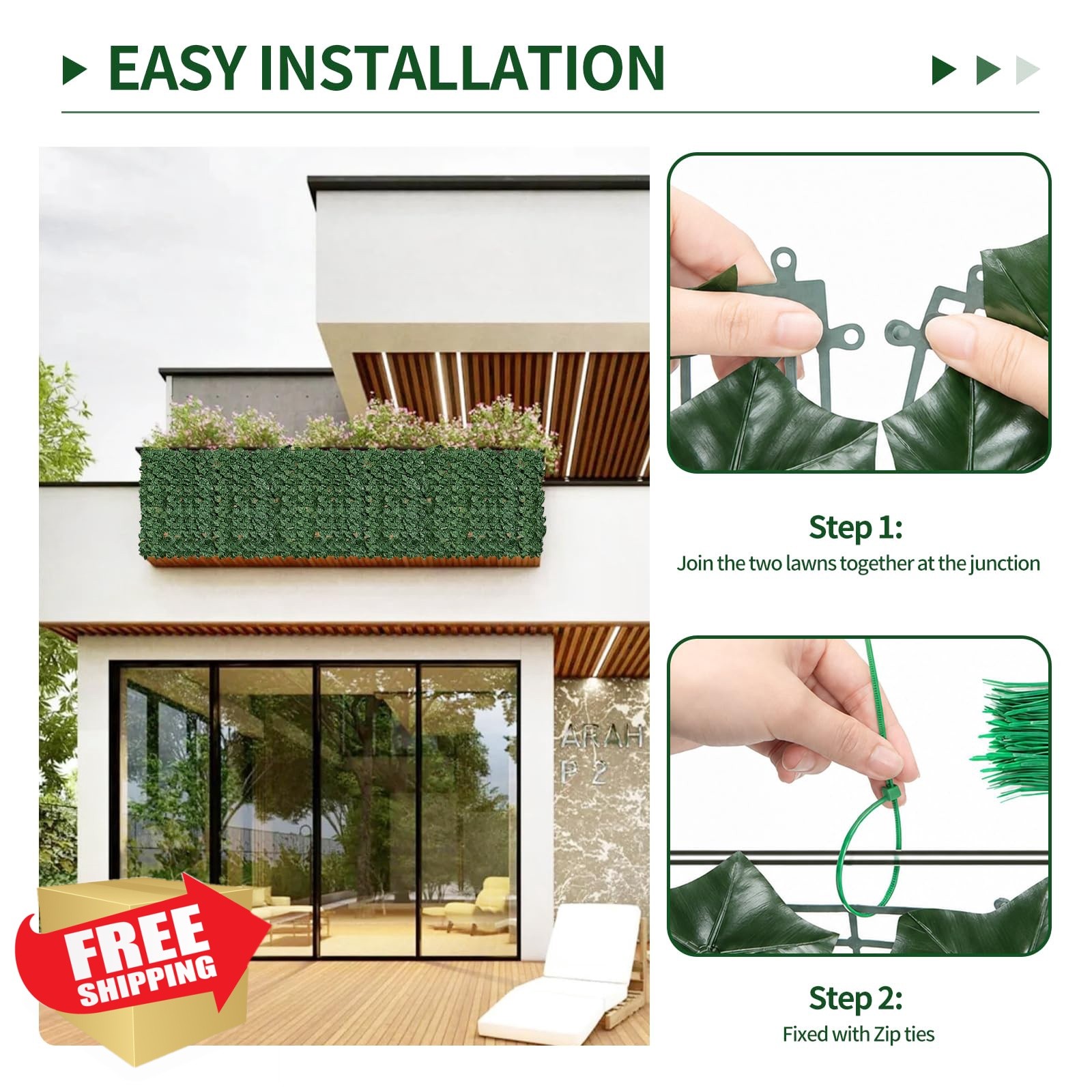 Skloopearg Ivy Screen 39.4″x99″ Green