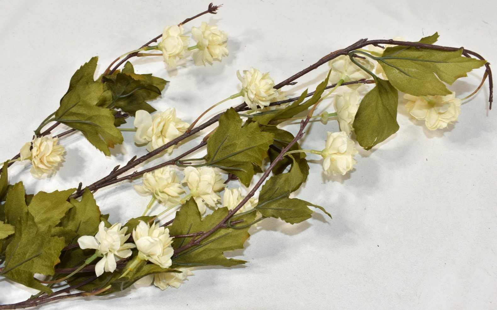 Pottery Barn Faux Ivory Hops Branch Artificial Flowers 42″ Stem NEW