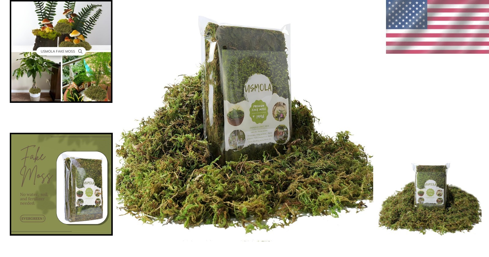 Artificial Moss for Potted Plants Decor Centerpieces DIY Crafts 4OZ