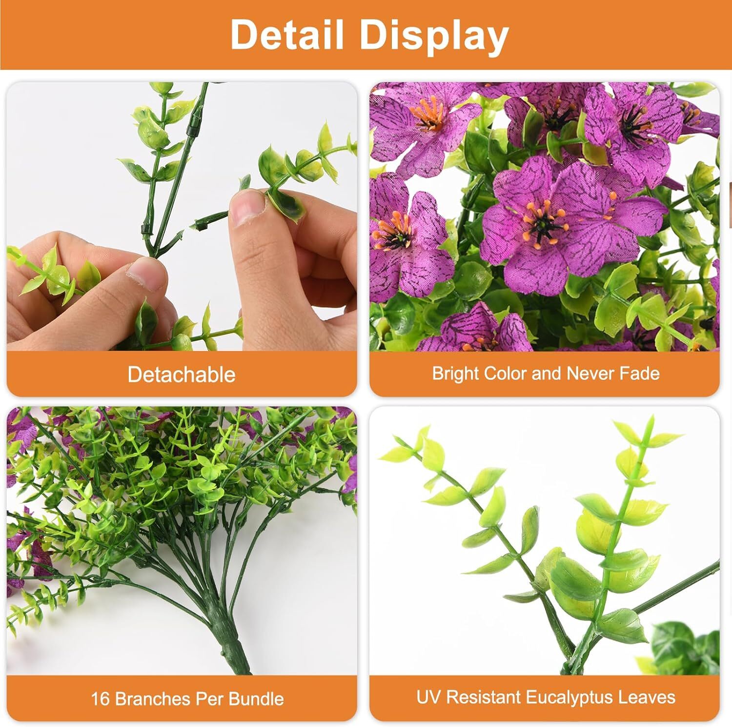 Artificial Fake Hanging Flowers Vine Plants for Indoor Outdoor Home Garden Decor