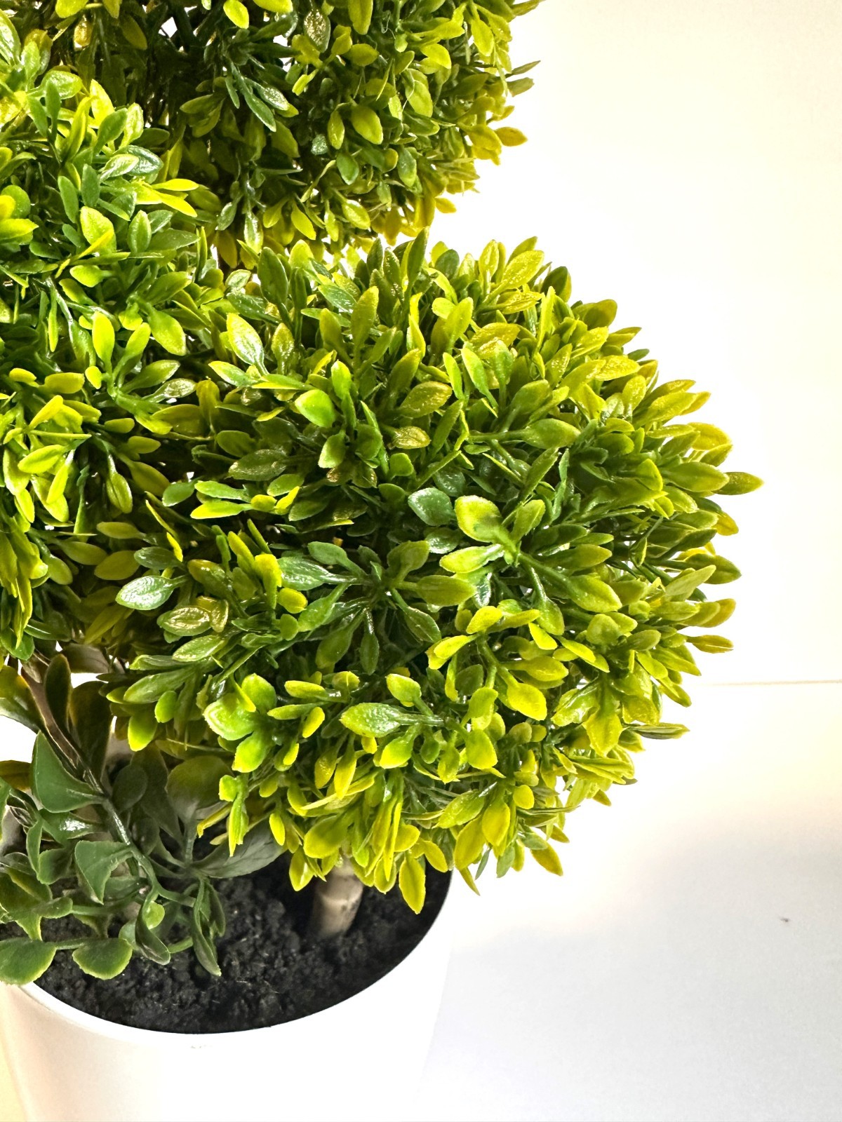 Artificial Boxwood Topiary Tree Faux Green Plant In Potted for Indoor Home Decor