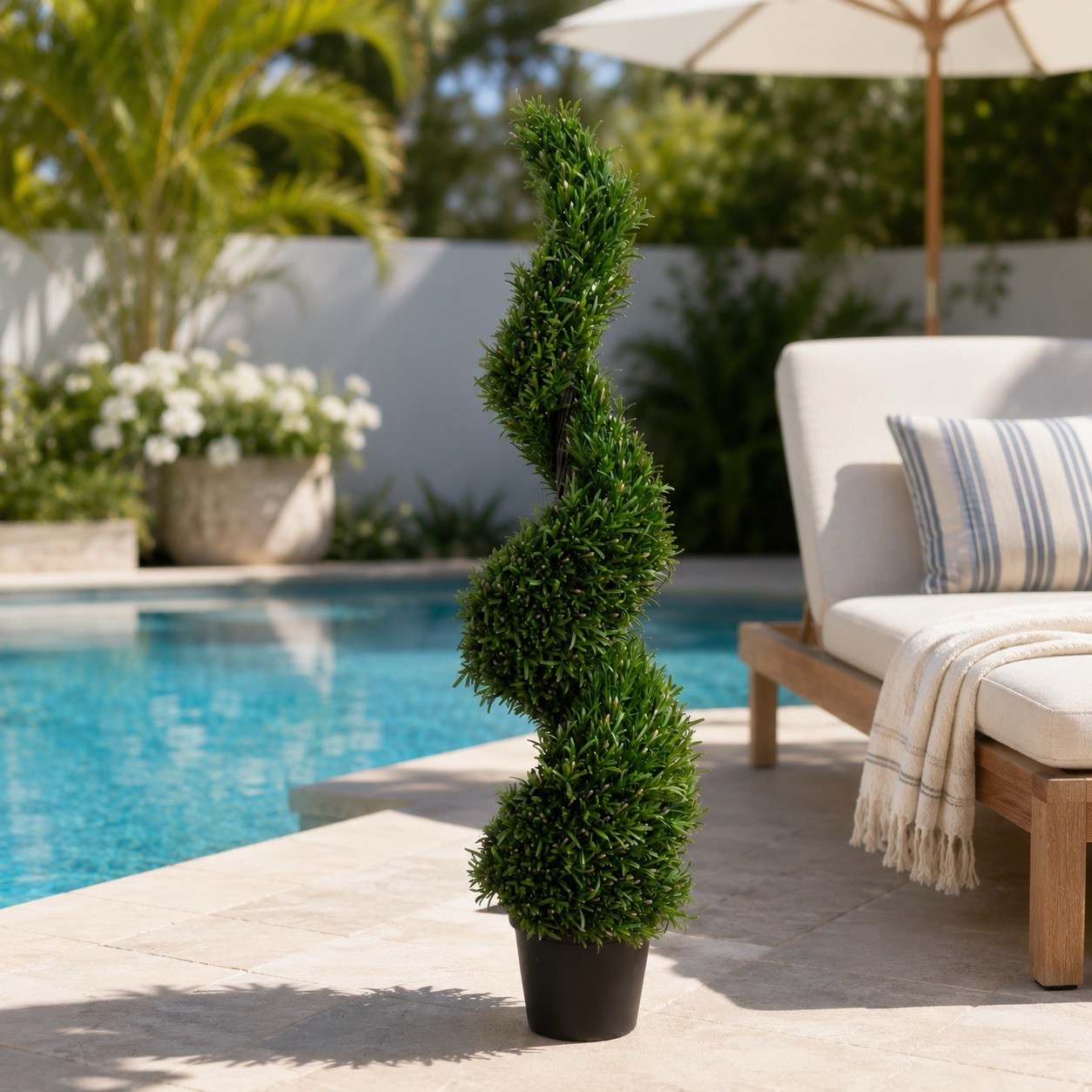 4′ Topiary Rosemary Artificial Spiral Tree UV (Indoor/Outdoor). Retail $308