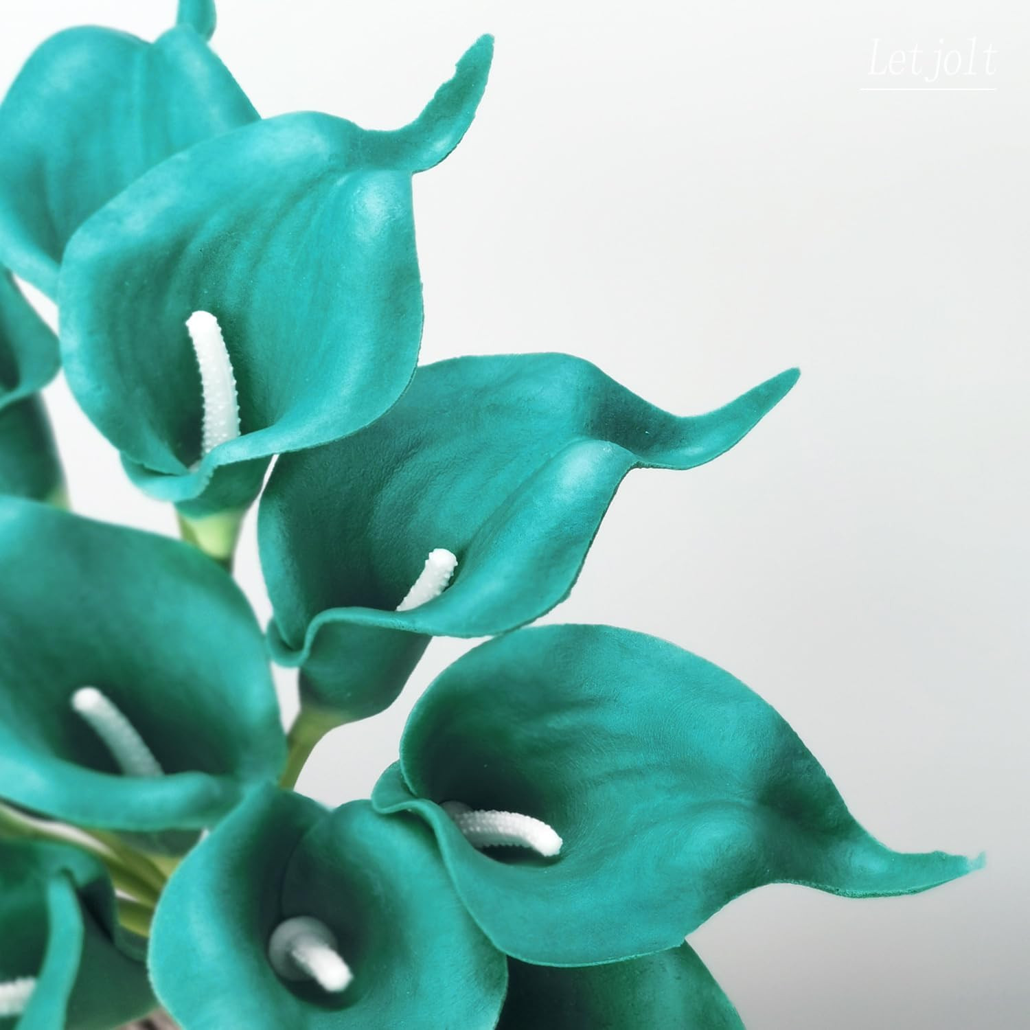 Artificial Calla Lily Teal Flowers for Wedding Bouquet Flower 12Pcs Home Decorat