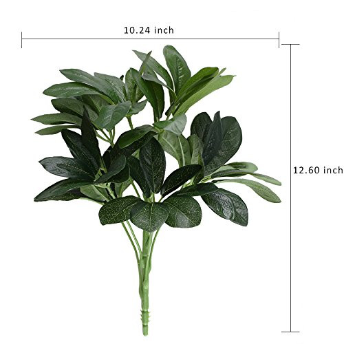 Artificial Shrubs Plants Fake Silk Schefflera Bushes Real Touch Fauxery Green
