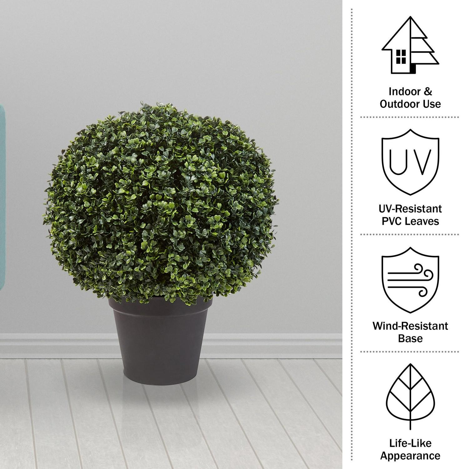 Pure Garden Artificial Boxwood Topiary