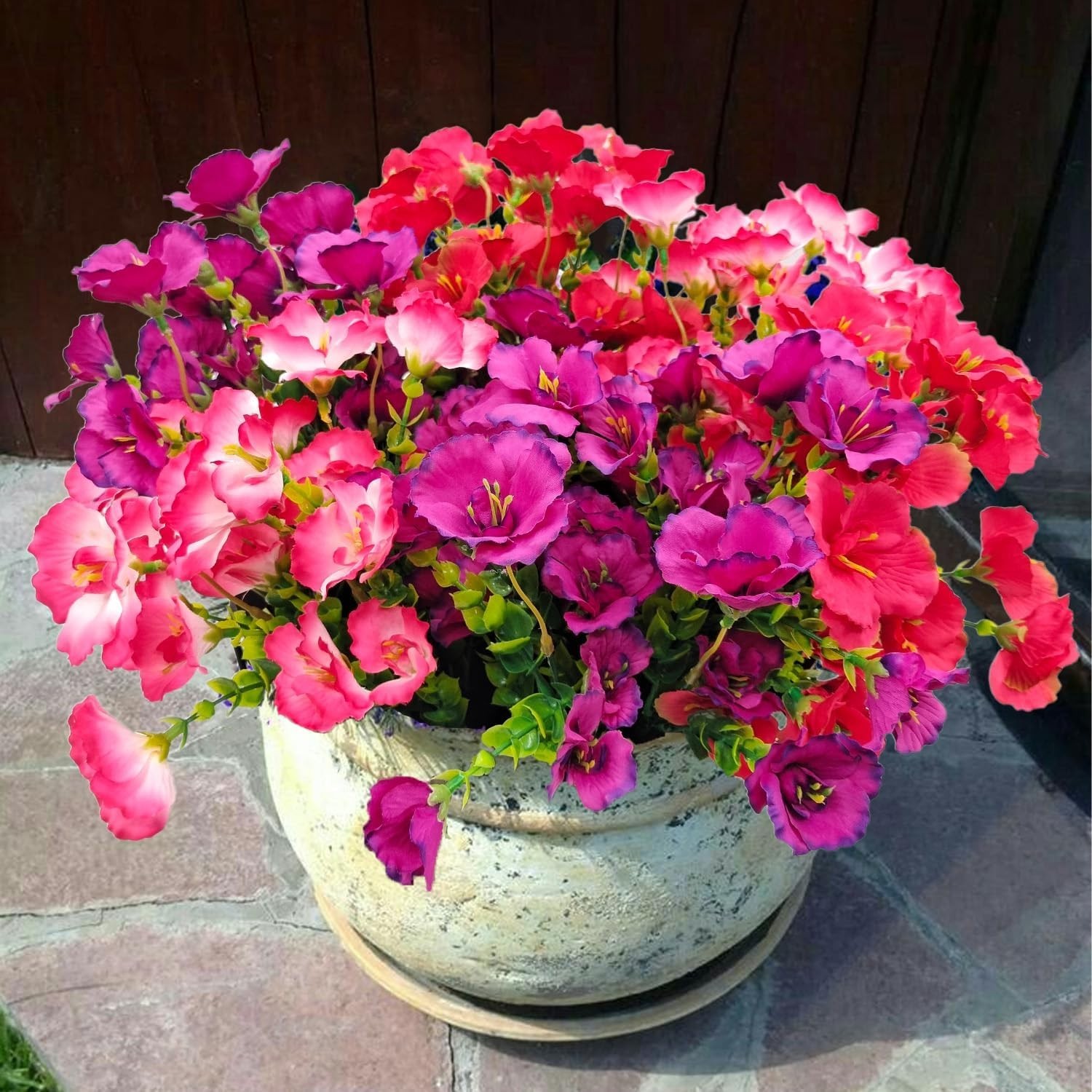 Fake Hibiscus Artificial Flowers, Outdoor, 6 OR 12 PCS, UV Resistant