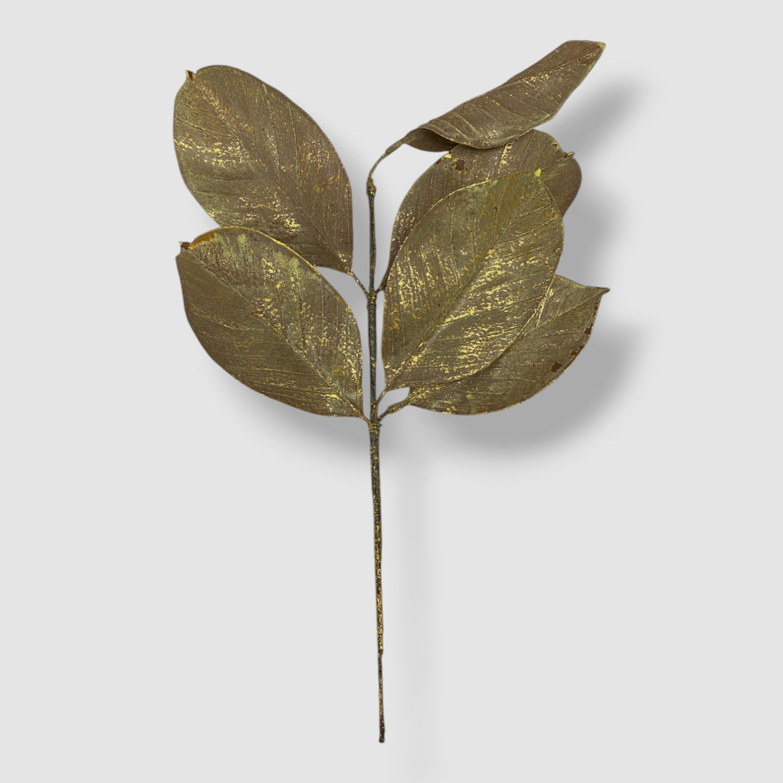 Winward Home Gold Faux Magnolia Decorative Leaves Set of 3