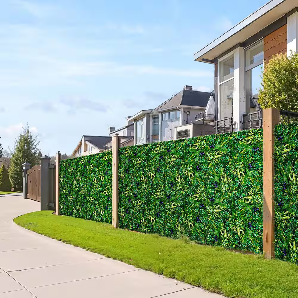 Artificial Grass Wall Panels, 12-Pcs 20 X 20 In. 3D Boxwood Panel for Green Deco