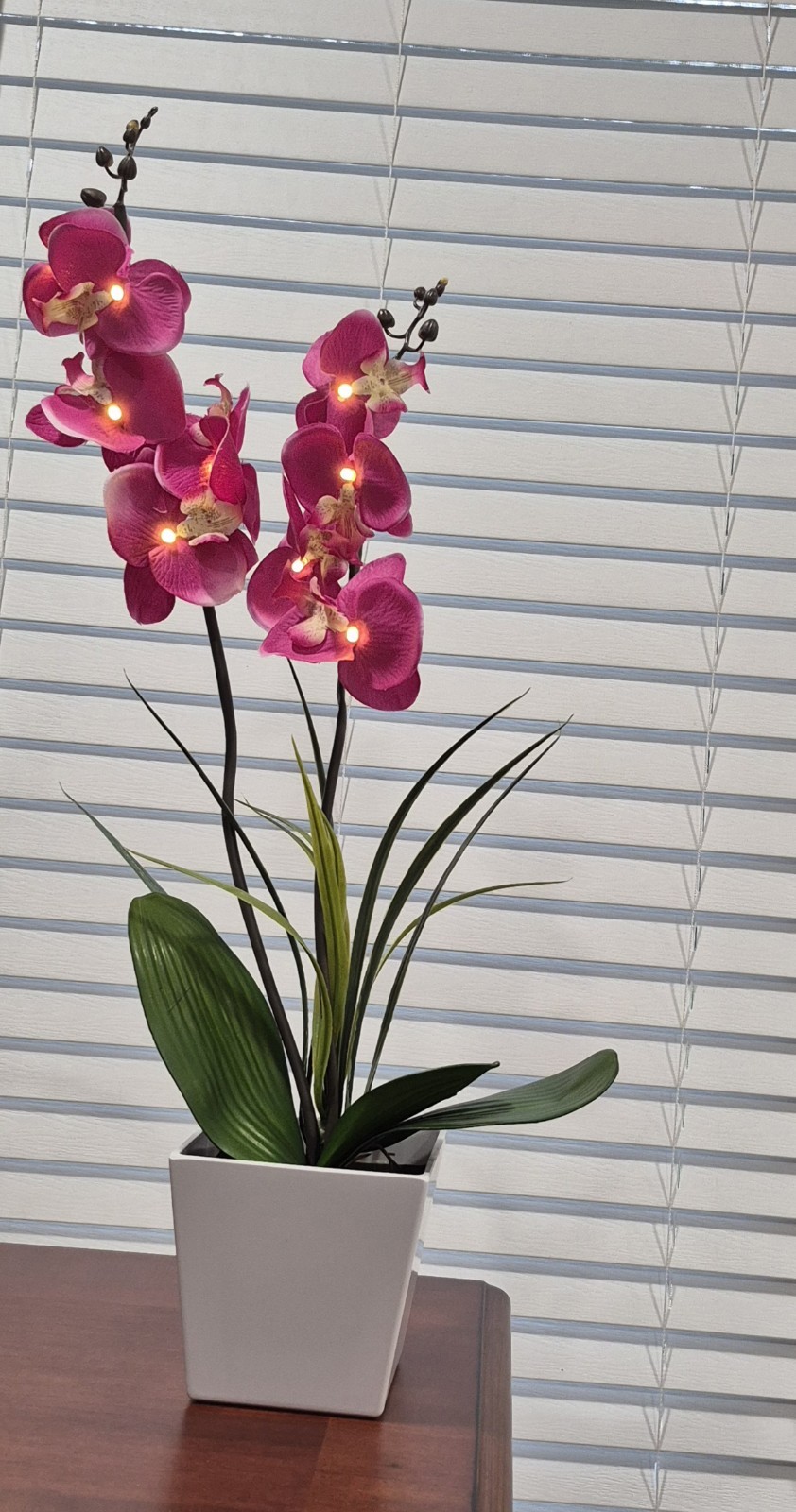Beautiful Lighted Orchid Flower Arrangement. Pink Homeseasons Xlarge 22 Inches