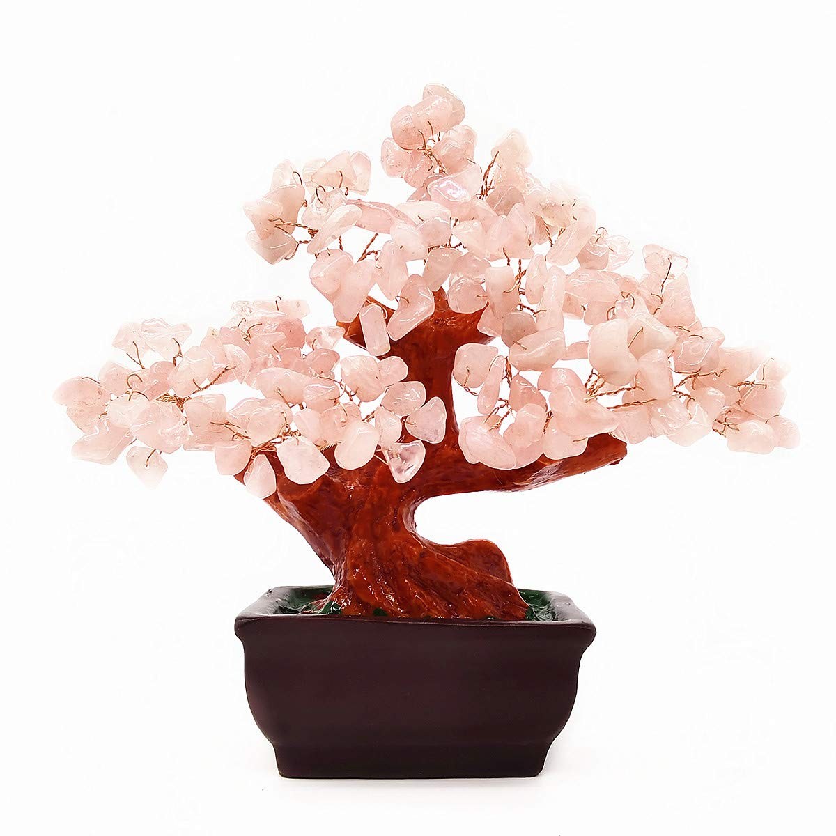 Feng Shui Quartz Crystal Money Tree Bonsai Style Decoration for Luck and Weal…