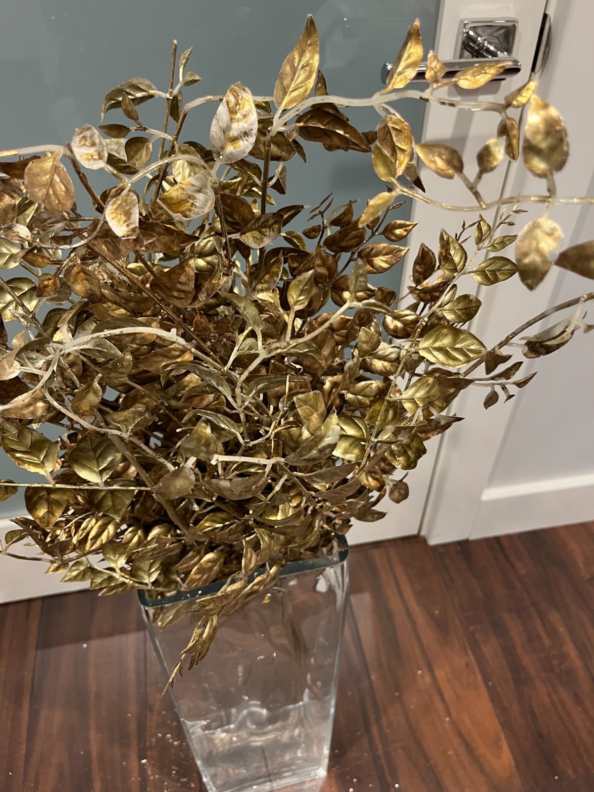 Gold Metallic Leaves Stems – Approximately 33” Faux Floral Stems