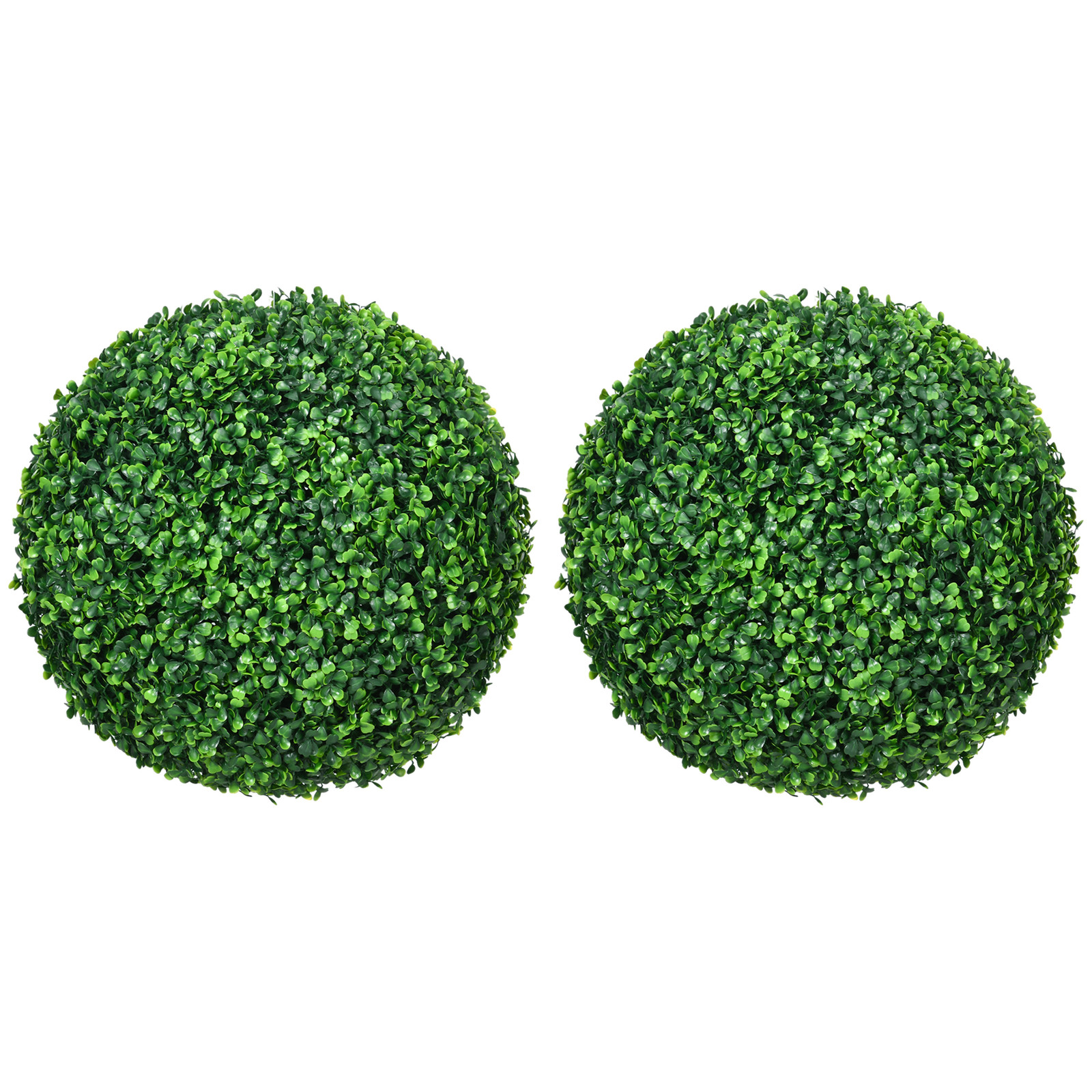 HOMCOM 2 Pack Artificial Tree Boxwood Topiary Balls, 15.75 Inch