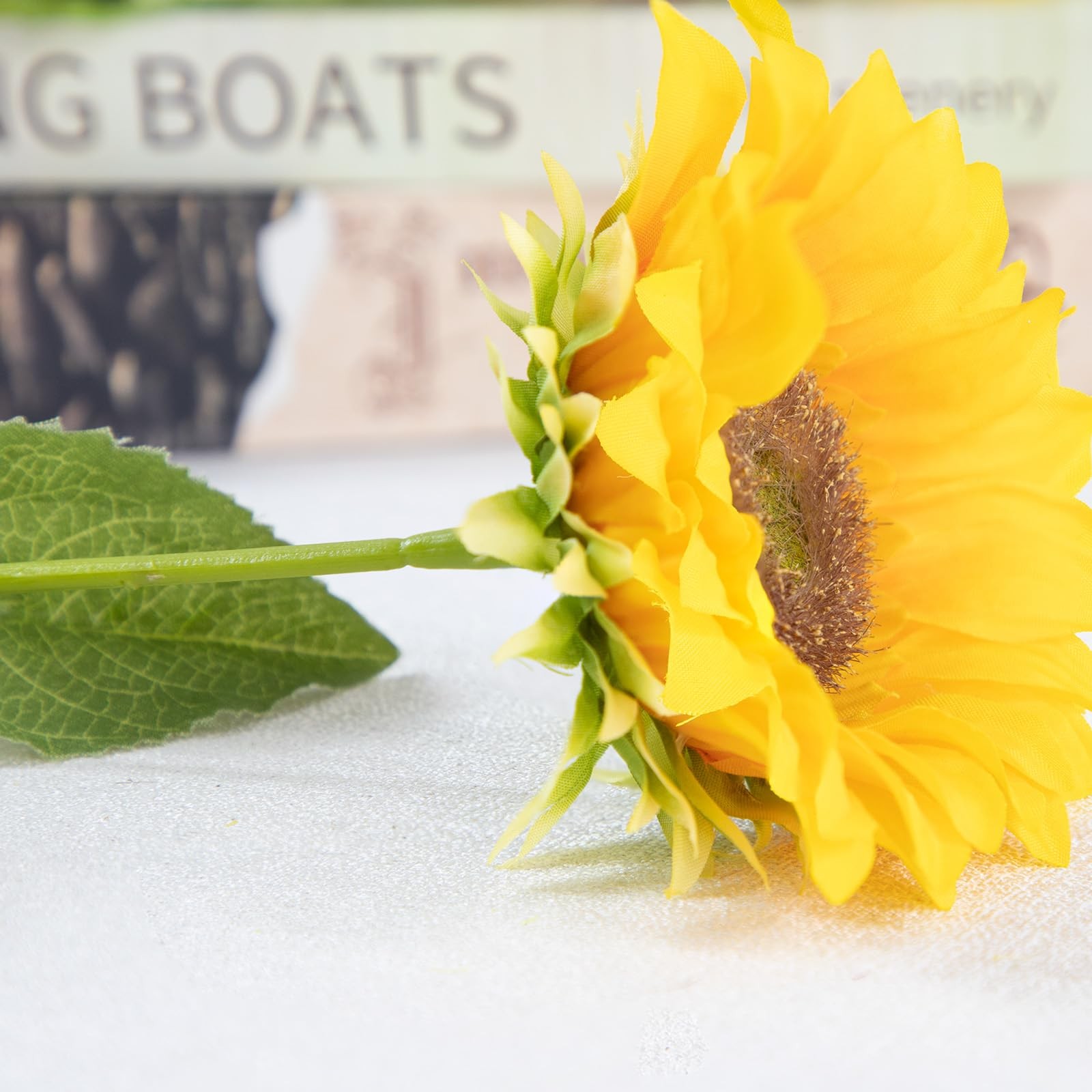 Sunflowers Artificial Flowers with Golden Yellow Long Stem Artificial Flower …
