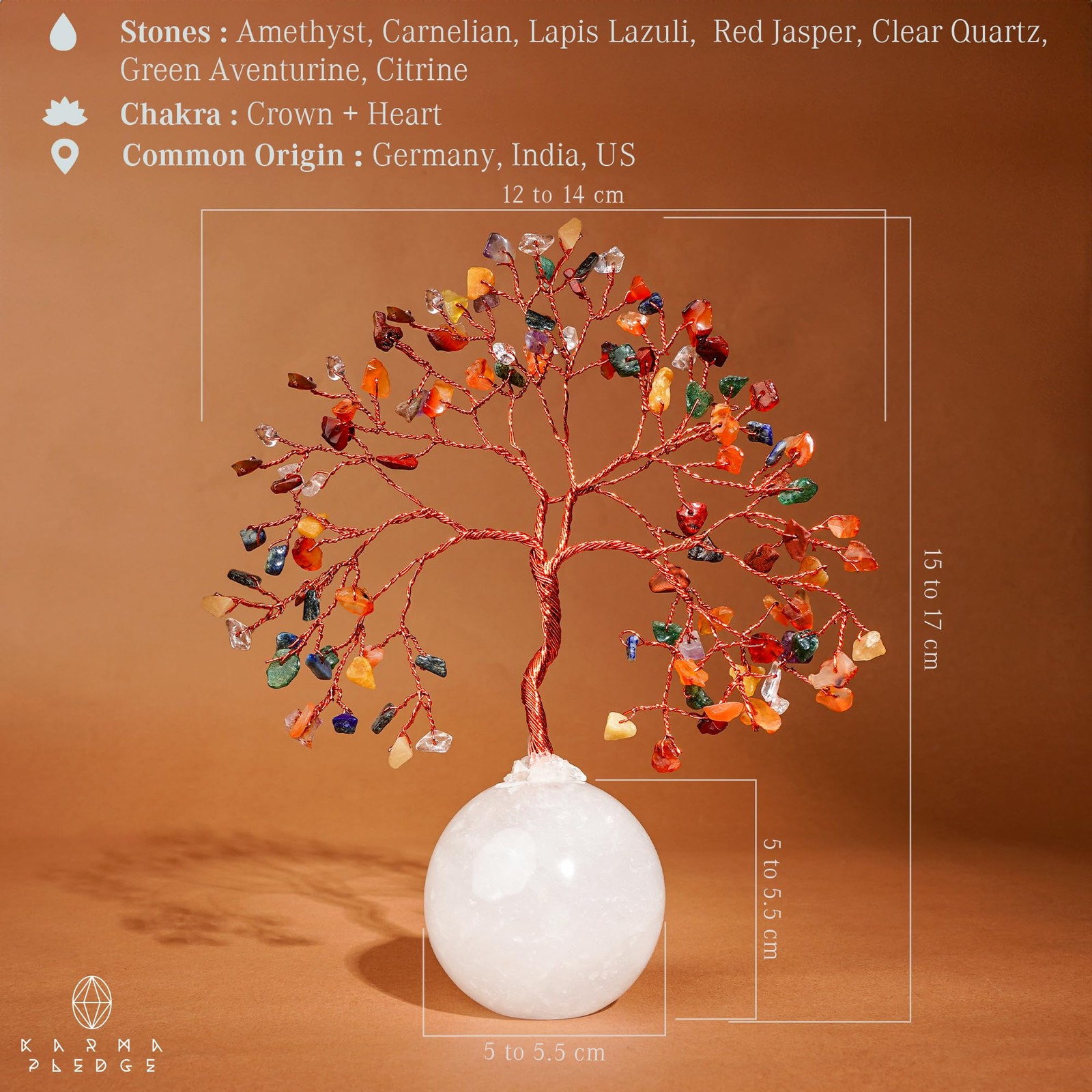 7 Chakra Crystal Tree of Life Gifts for Women, Handmade Home and Office Decor…
