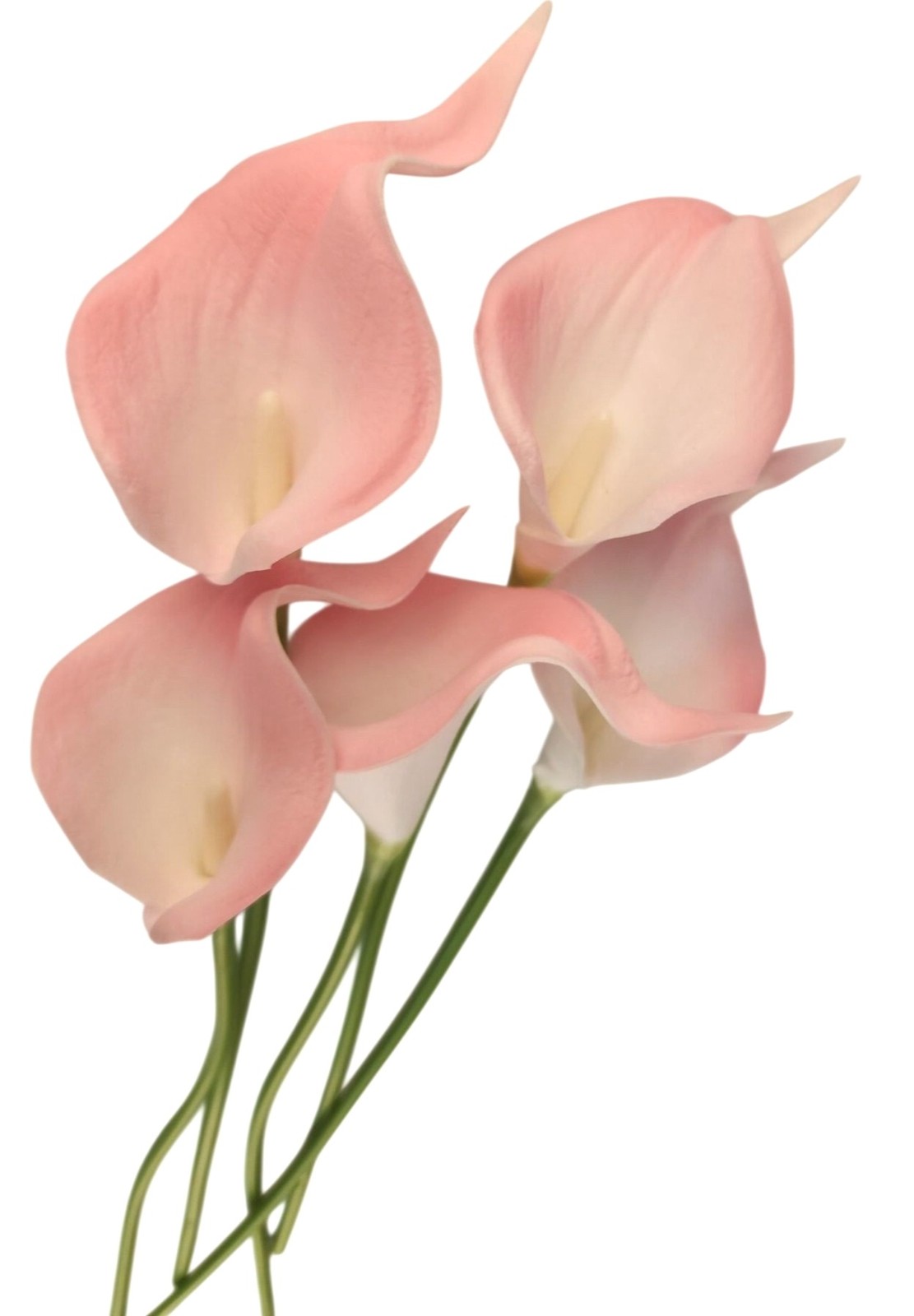 Blush Pink Faux Calla Lily Stems 15 Inch Wedding Artificial Flowers Spring Event
