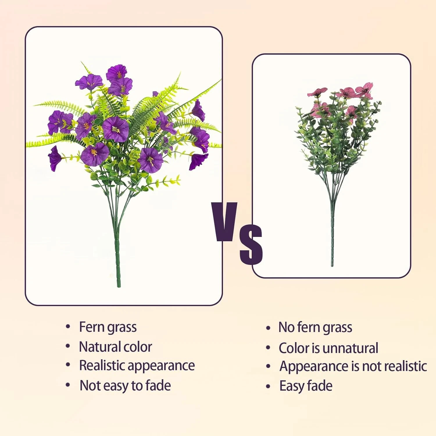 Spring Artificial Flowers Outdoors 12 Bundles Artificial Petunias Fake Flowers U