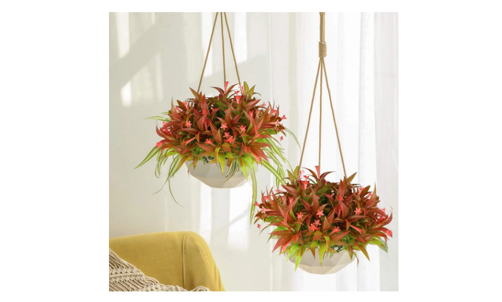 Artificial Plants UV Resistant Fake Tropical Flowers Front Porch Decoration 6 Pc