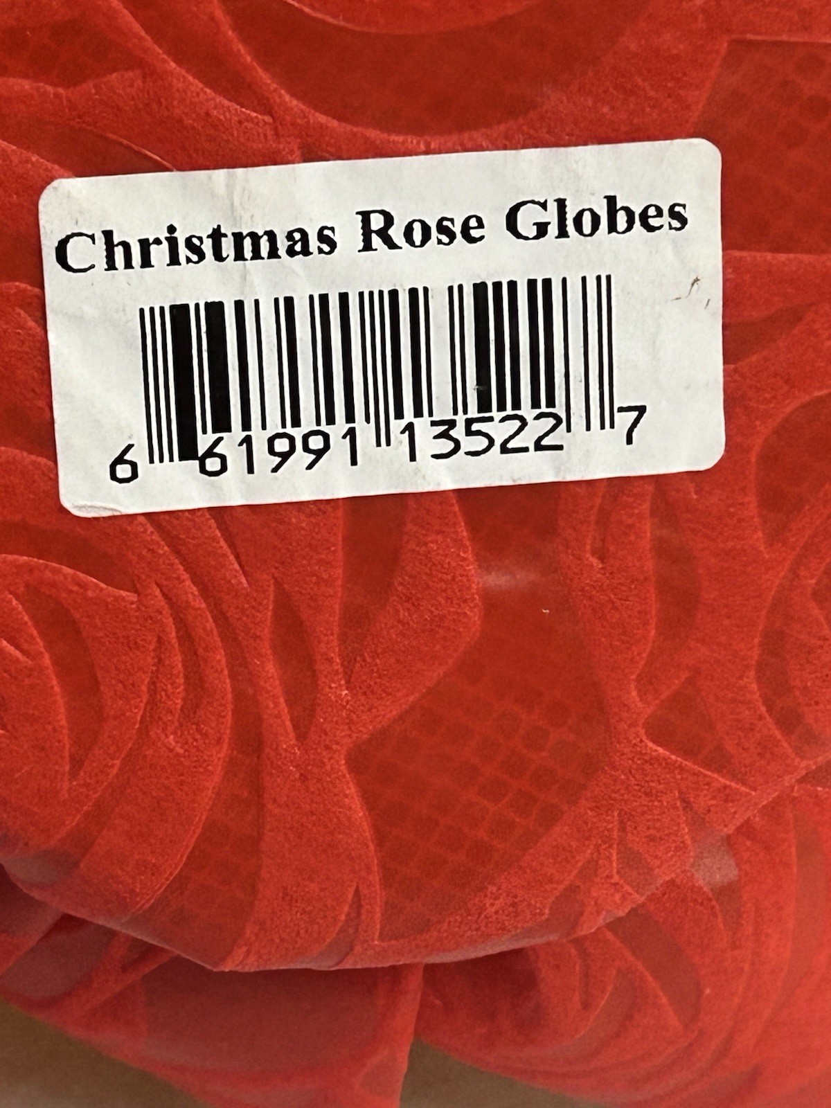 Vtg Forever Red ROSE with GOLD In Glass Ball Water Dome Globe Large Rose