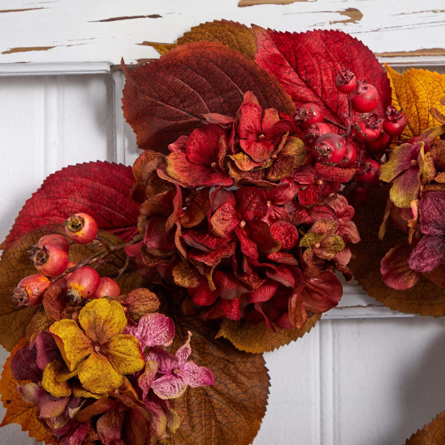 4176 24″ Fall Hydrangea Wreath Multi/Color