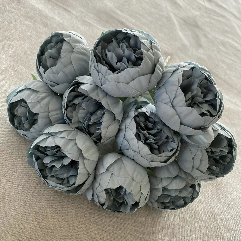 10 Heads Silk Peony Artificial Flowers Bouquet | Large Peonies Valentines Decors