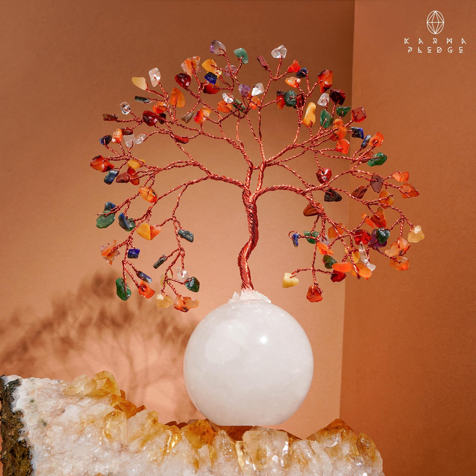 7 Chakra Crystal Tree of Life Gifts for Women, Handmade Home and Office Decor…